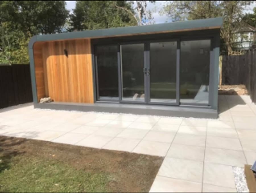 Garden room with bi-fold doors