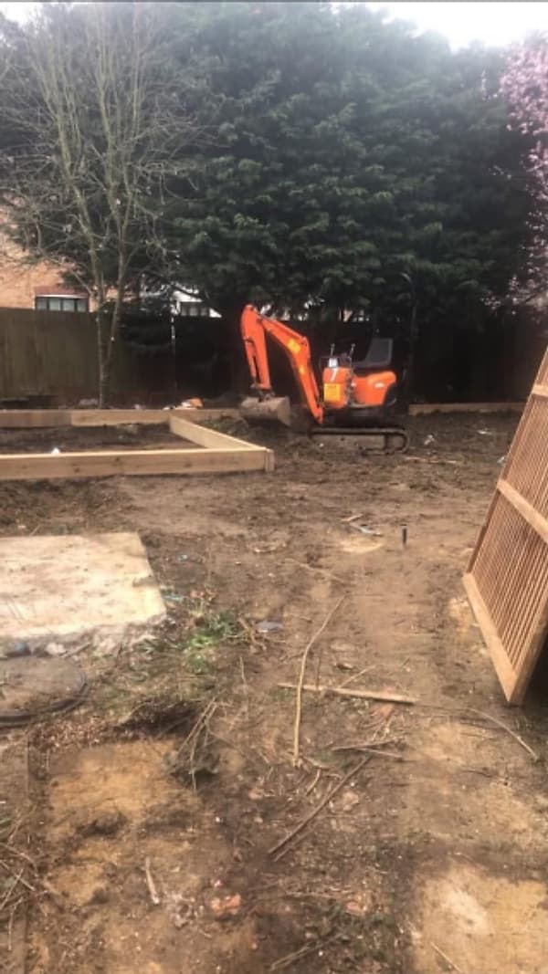 Garden excavation and groundworks
